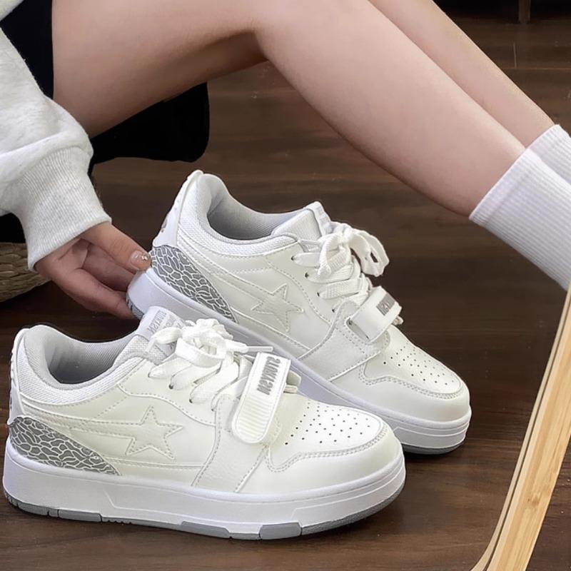 Maillard White Shoes Women's Shoes Platform Spring New Versatile Shoes Casual Sports Board Shoes Heightened and Lightweight