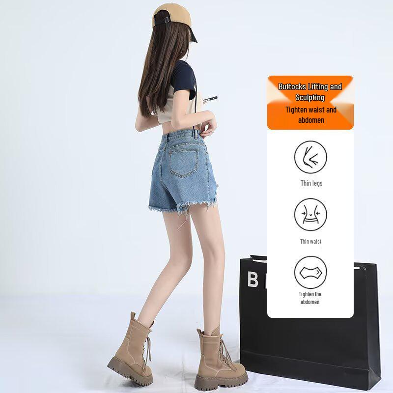2025 Japanese Style Retro Denim Shorts for Women - Versatile Summer Fashion Trend