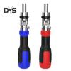 Ratchet Screwdriver with Non-Slip Handle High Strength 180-Degree Pivoting Adjustable Angle 13-in-1 Multi-functional Screwdriver