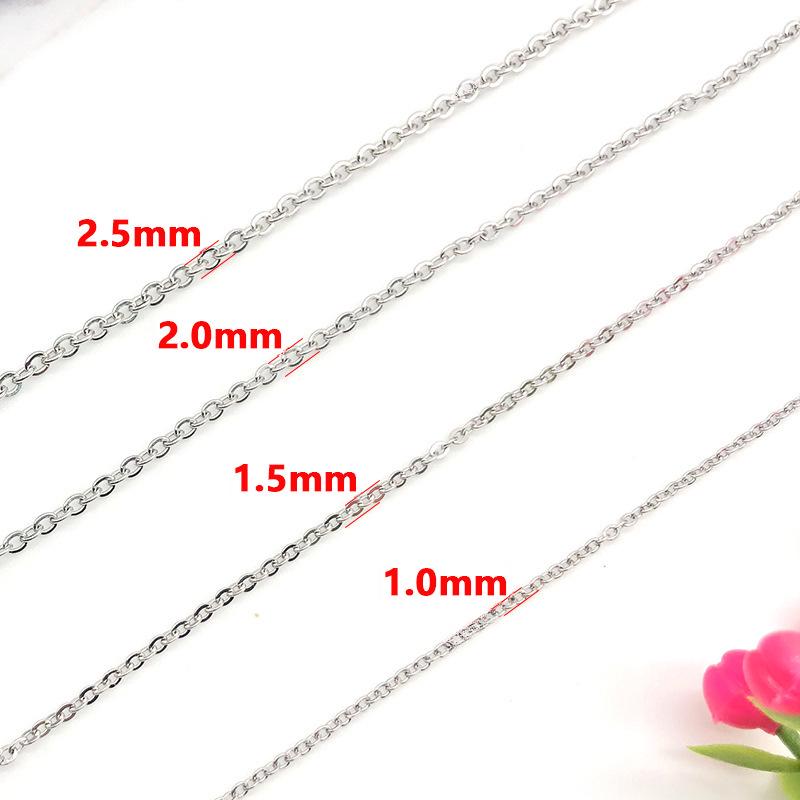 Rose Gold O-Shaped Stainless Steel Necklace & Bracelet Chain - Non-Fading, Vacuum-Plated for DIY Jewelry.