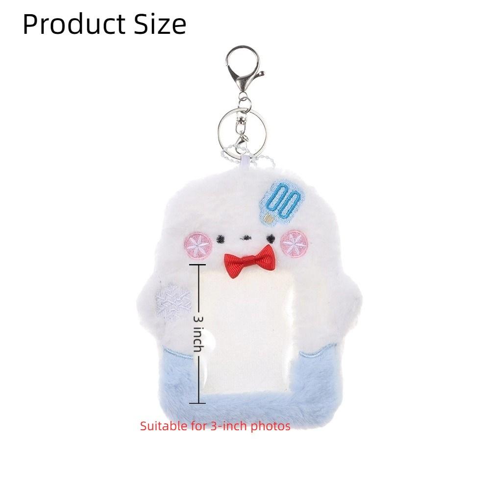 Fashion Cartoon Photocard Case Snowman/Bunny/Chicken Multifunctional Card Case Bag Keychain Cute Cards Sleeve Students
