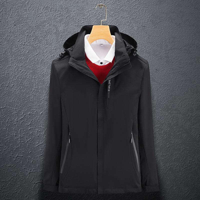 Couple s Thin Windproof Hooded Outdoor Jacket 4XL
