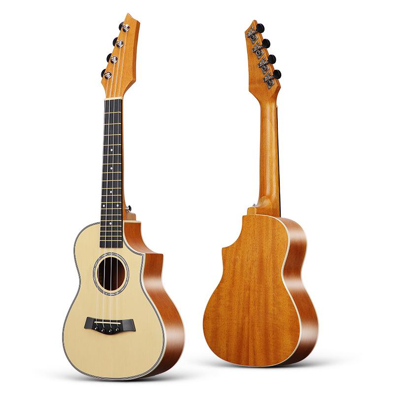 23-Inch Mahogany Soprano Cutaway Ukulele with Four Strings