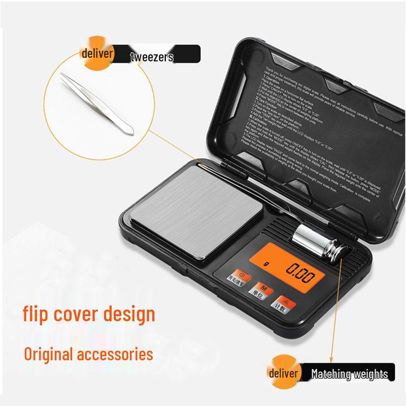 High-Precision Electronic Jewelry Scale - Pocket-Sized Tool for Gold & Carat Measurement