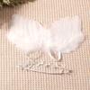 Elegantes Engelsflügel & Tiara Set Bequeme weiße gefiederte Flügel Foto-Requisiten für 0-6 Monate Geburtstags-Fotografie-Zubehör