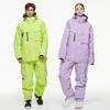 Dames en heren 2-delig skipak met capuchon, skijack en broeksets, waterdicht, winddicht snowboardpak, geïsoleerd, warm winterskipak