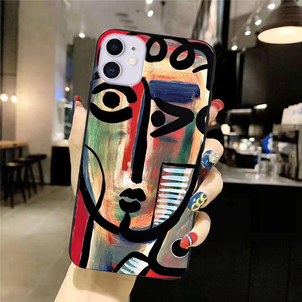

Чехол для телефона с абстрактной картиной Пикассо для iPhone 14 13 12 11 Pro Max Mini X XS MAX XR SE 7 8 Plus Funda Ударопрочная задняя крышка iphone 12Mini