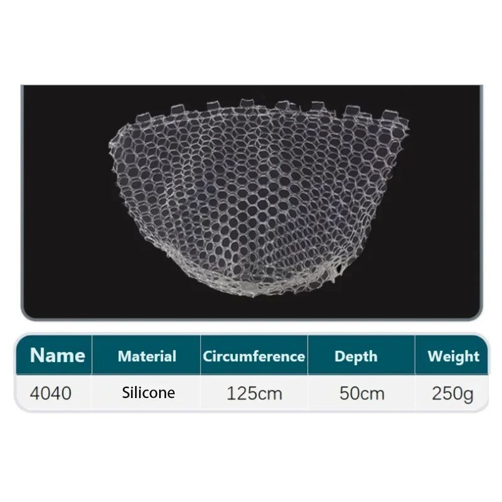 Mesh Net Mesh Foldable Net Silicone Fish Landing Net Bag Replacement Fishing Net
