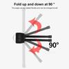 USB Rechargeable LED Work Light Foldable Flashlight with Magnetic Hanging Hook Type-C Charging Torch or Camping Car Repair