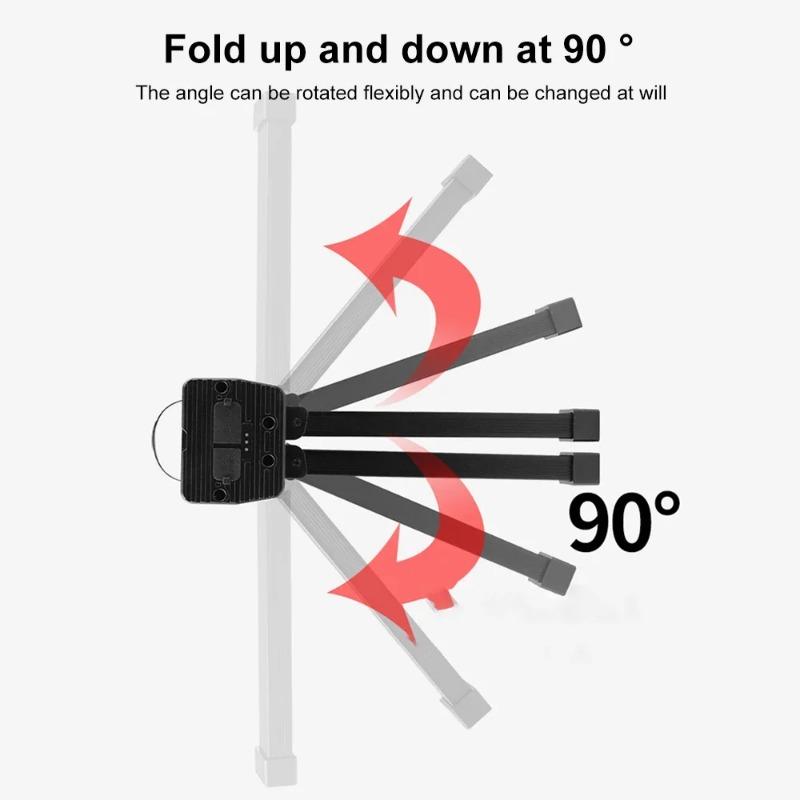 USB Rechargeable LED Work Light Foldable Flashlight with Magnetic Hanging Hook Type-C Charging Torch or Camping Car Repair