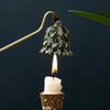 Vintage Candle Extinguisher Aromatherapy Enamel Diamond-encrusted Art Retro Long Handle Candle Snuffer Elegant Household Decor