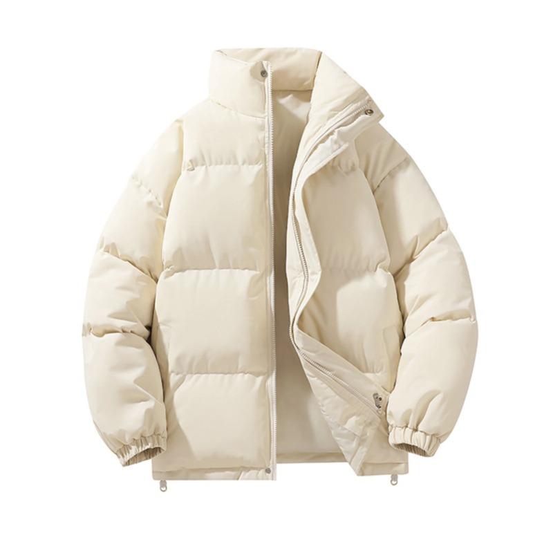 Men Thick Winter Black Parkas Casual Warm Coat Solid Color Cotton-padded Coats Fashion Outwear Men's Big Size Parkas 2025 M-3XL