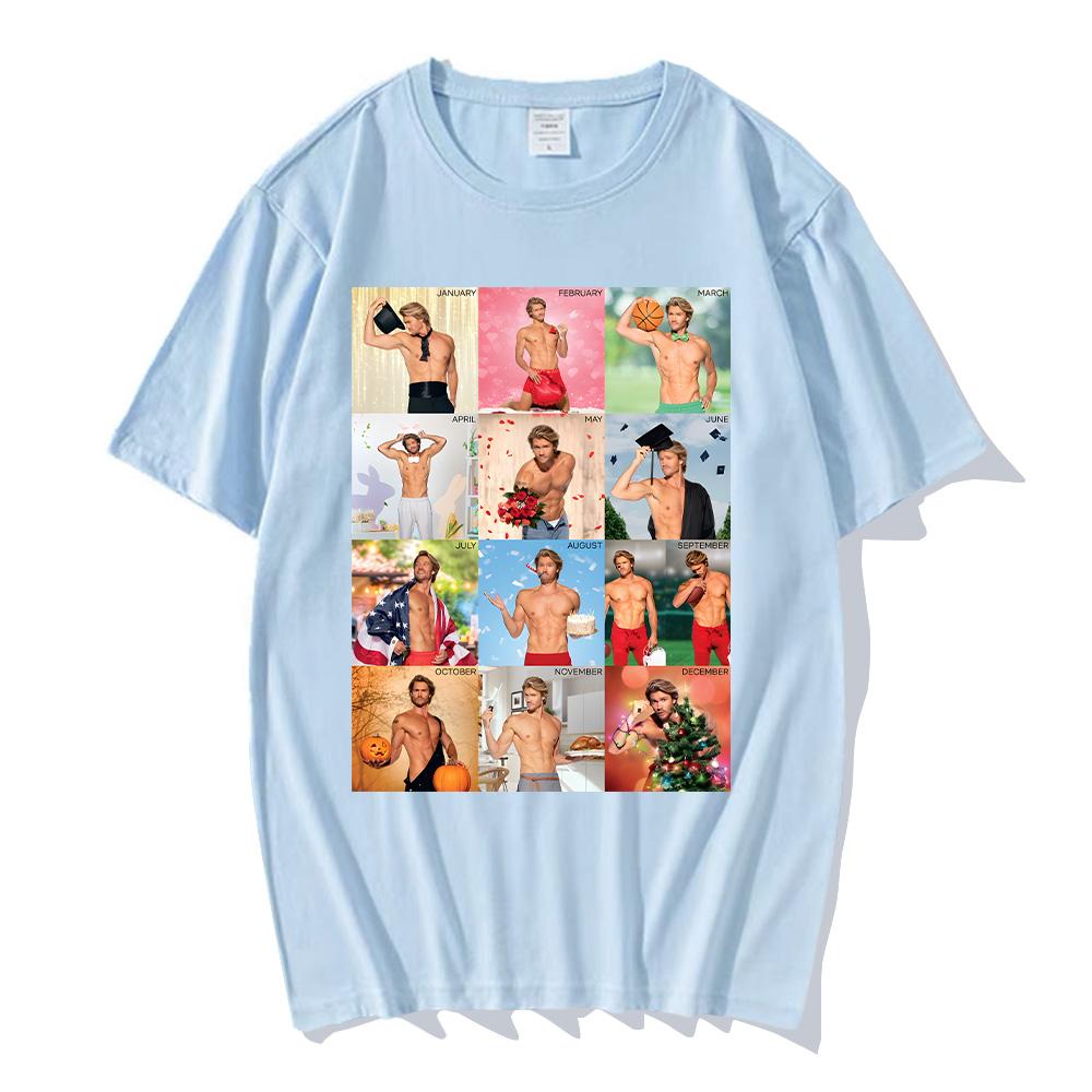 The Merry Gentlemen Film Tshirts Chad Michael Murray Calendar Tees Sexy Cotton Women Men Tops Trends Versatile Clothing T-shirts