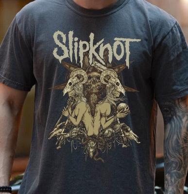 Slipknot Heavy Metal Band T-Shirt auf Vintage Schwarz Comfort Colors 1717 Tee