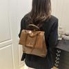 Pu Material Womens Retro Casual Backpack With Durable Wearresistant Design For Daily Use