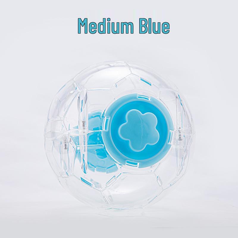 Transparent Hamster Running Ball - Golden Bear Crystal Wheel for Small Pets
