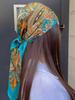 90*90cm Paisley Print Handkerchief Soft Satin Hijab Scarf For Women Bandana Head Hair Scarves Square Hairband Neck Scarfs Ladies