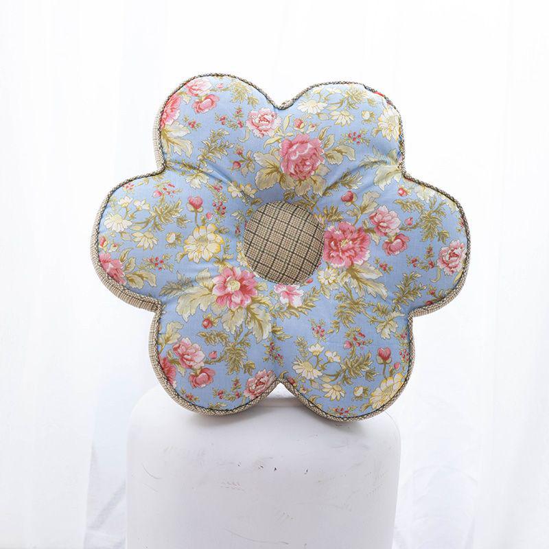 Korejský polštářek s květinami švestky: Celobavlníkový polštářek na zdřímnutí do kanceláře a ložnice