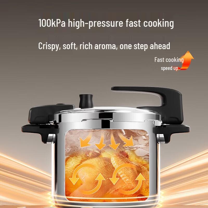 SUPOR 5L 304 Stainless Steel Pressure Cooker with Standable Lid