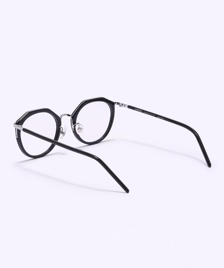 Alloaiweeo [Silverbite] Sbg9603 0911G Margaret Soltex Black Eyeglass Frame Blue Light Lens Selection