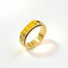 European and American Fashionable Women's Ring 6MM Titanium Steel Rotatable Decompression Ring Wedding Ring