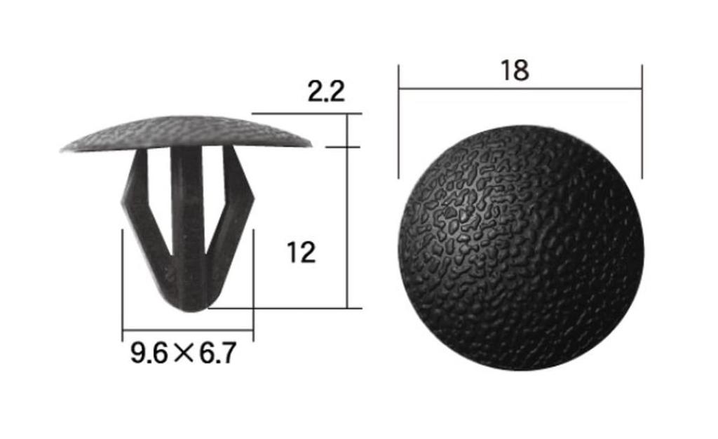 Boston BC5522 Auto Parts Anchor Clip Black 10 Per Bag