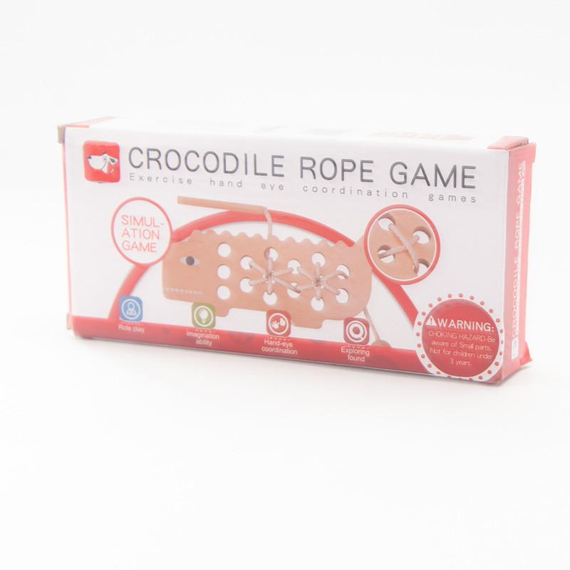 

Lacing Crocodile Wooden Board Toy For Toddlers Play And Hand Practice Dexterity