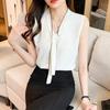 Navava Women Ribbon Neck Sleeveless Blouse Nb2624