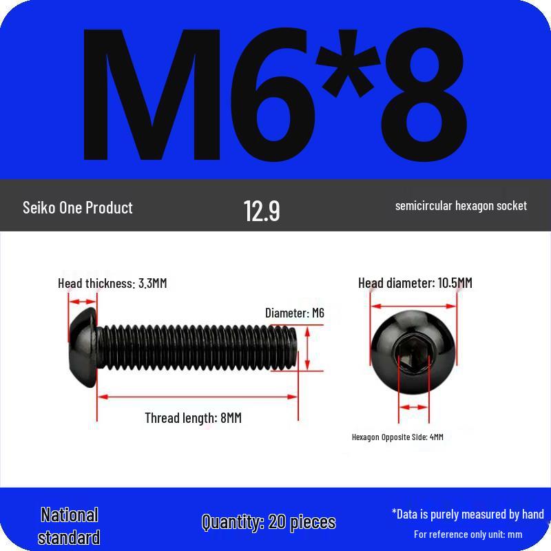 High-Strength 12.9 Pan Head Socket Cap Screws: M6, M8, M10, M12 Sizes