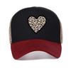 Leopard Heart Printed Baseball Cap Summer Casual Adjustable Mesh Snapback Hats Unisex Outdoor Trucker Caps Breathable Sun Hat