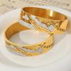 Bracciale Floreale Geometrico a Diamante in Acciaio al Titanio dell'Imperatrice Vedova Cixi