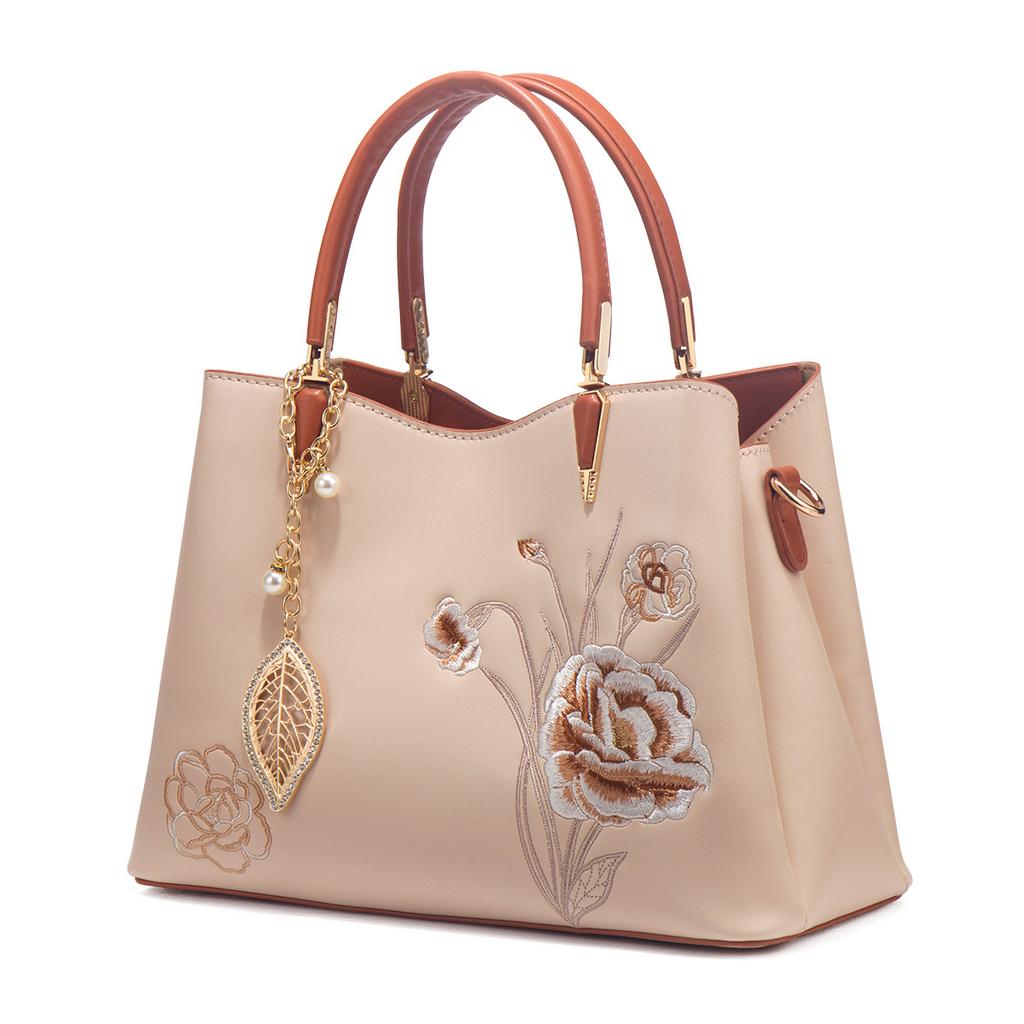 Embroidery New Chinese-Style Large-Capacity Portable Women'S Mother Bag Atmospheric High-End Messenger Women'S Bag