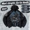 Unisex Koyu Gotik Punk Grafik Baskılı Kapüşonlu Sweatshirt Uzun Kollu Bol Sokak Giyimi Sweatshirt Erkek Kadın İçin