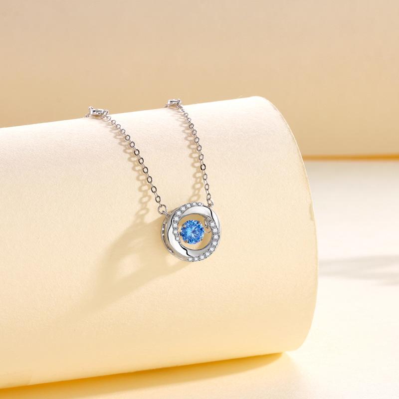 Three-second heart necklace women's niche light luxury high-end design sense ins wind smart pendant necklace women