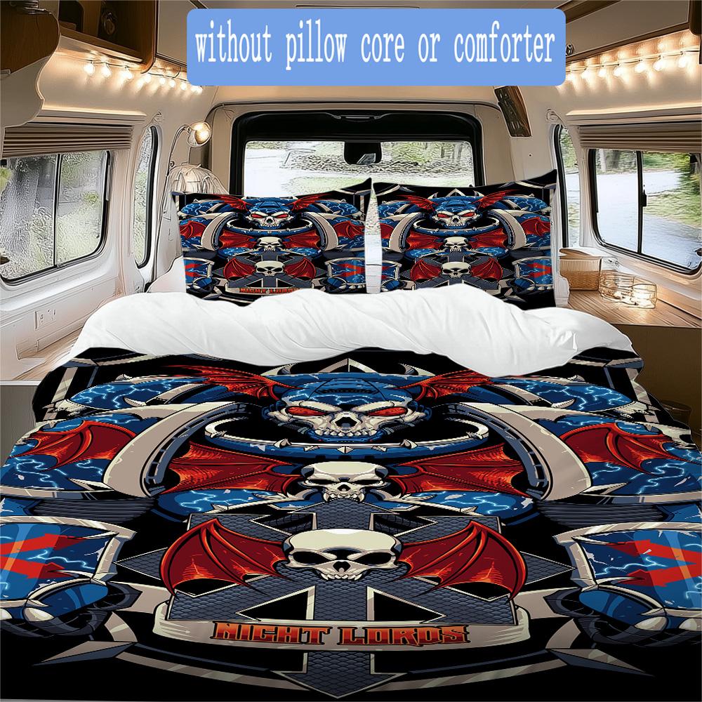 Warhammer 40K Pattern Bedding,Quilt Set Quilt Cover Pillowcase Home Birthday Gift (1*duvet cover+2*pillowcase,without core)SSJT0917577
