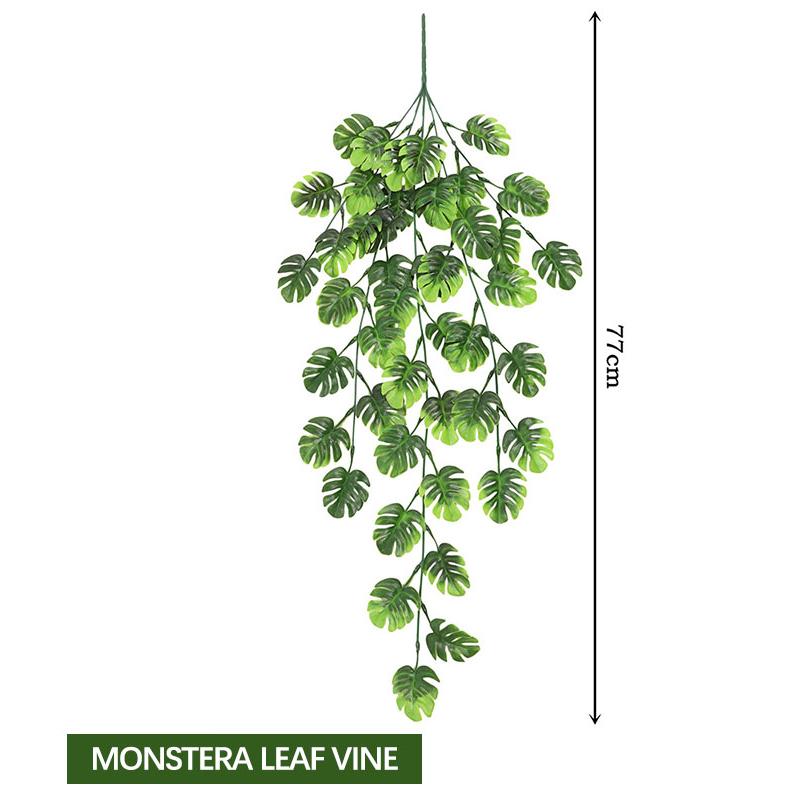 Artificial Persian Rattan Fake Hanging Boston Fern Plants Greenery Plastic Vine Wall Backdrop Wedding Party Home Garden Decor