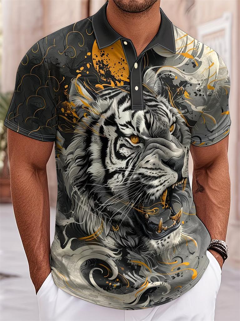 Men Hawaiian Pineapple 3D Print Polos Man Casual Short Sleeve Breathable Streetwear Fashion Summer Beach Top Outfit