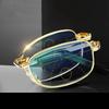 Folding Reading Glasses Portable Progressive Biofocal Eyewear Mens Parent Anti-Blue Ray Presbyopic Eyeglasses  Oculos