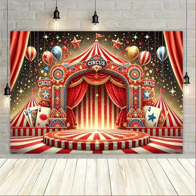 1 Piece. A Vibrant Circus Stage, Suitable for Wedding Entrances and Room Decorations. It Is Easy To Set Up.,fcl