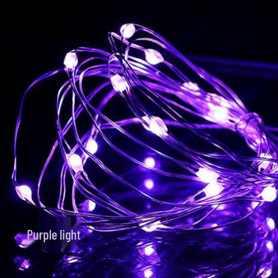LED Copper Wire String Lights with Bubble Ball Decorations - 3AA Battery Powered for Christmas and Holiday Displays, Flashing Fairy Lights.