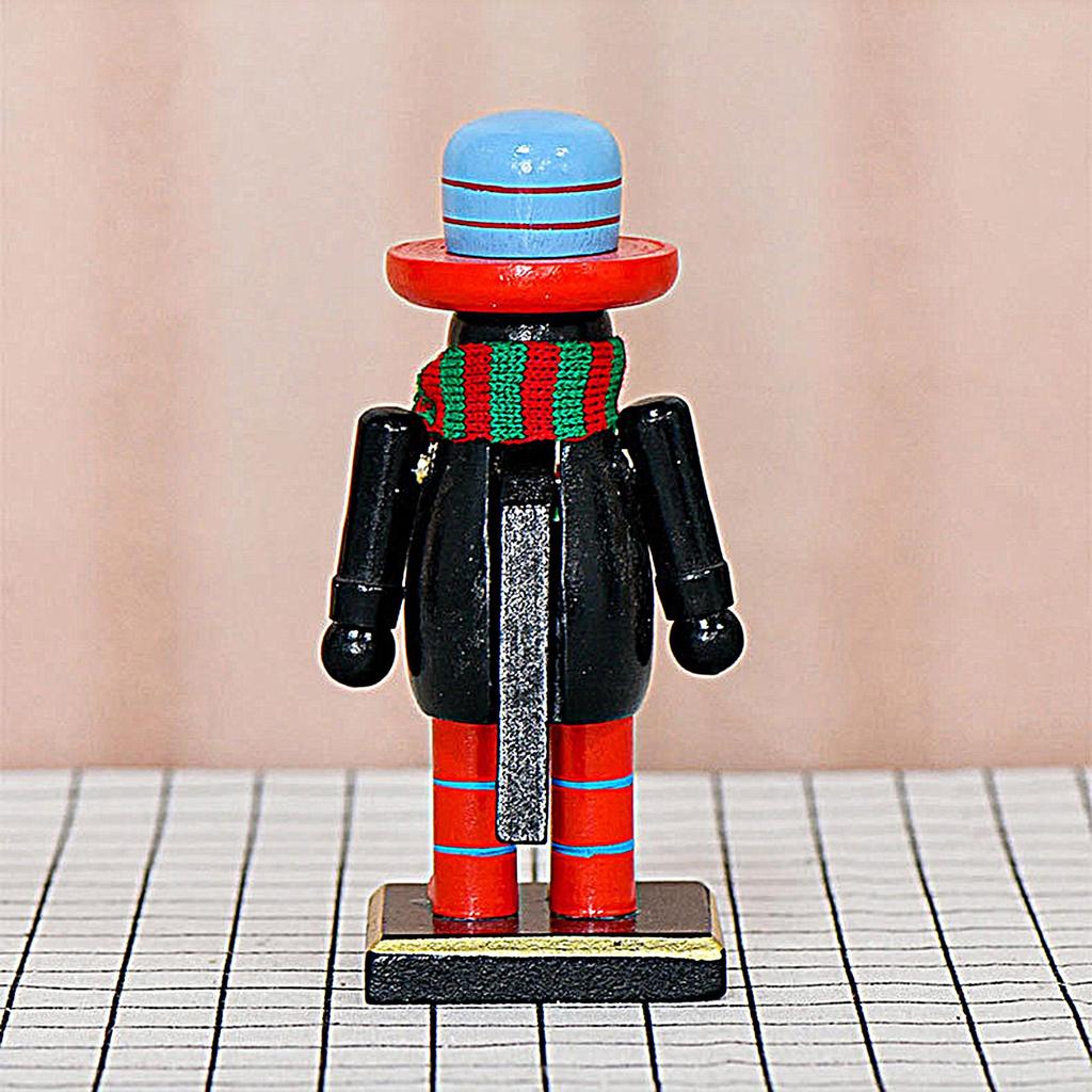 Miniature Christmas Figurines Wooden Nutcracker Tabletop Statues Christmas Decor Party Statues Table Centerpiece For Adults