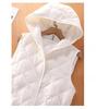 Women Plus Size Men Light Vests Work Vest Winter Vest Hooded Light Plus Size Work Vests Sleeveless Vests