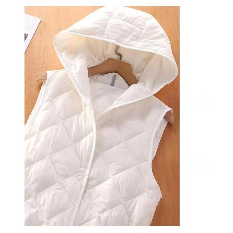 Women Plus Size Men Light Vests Work Vest Winter Vest Hooded Light Plus Size Work Vests Sleeveless Vests
