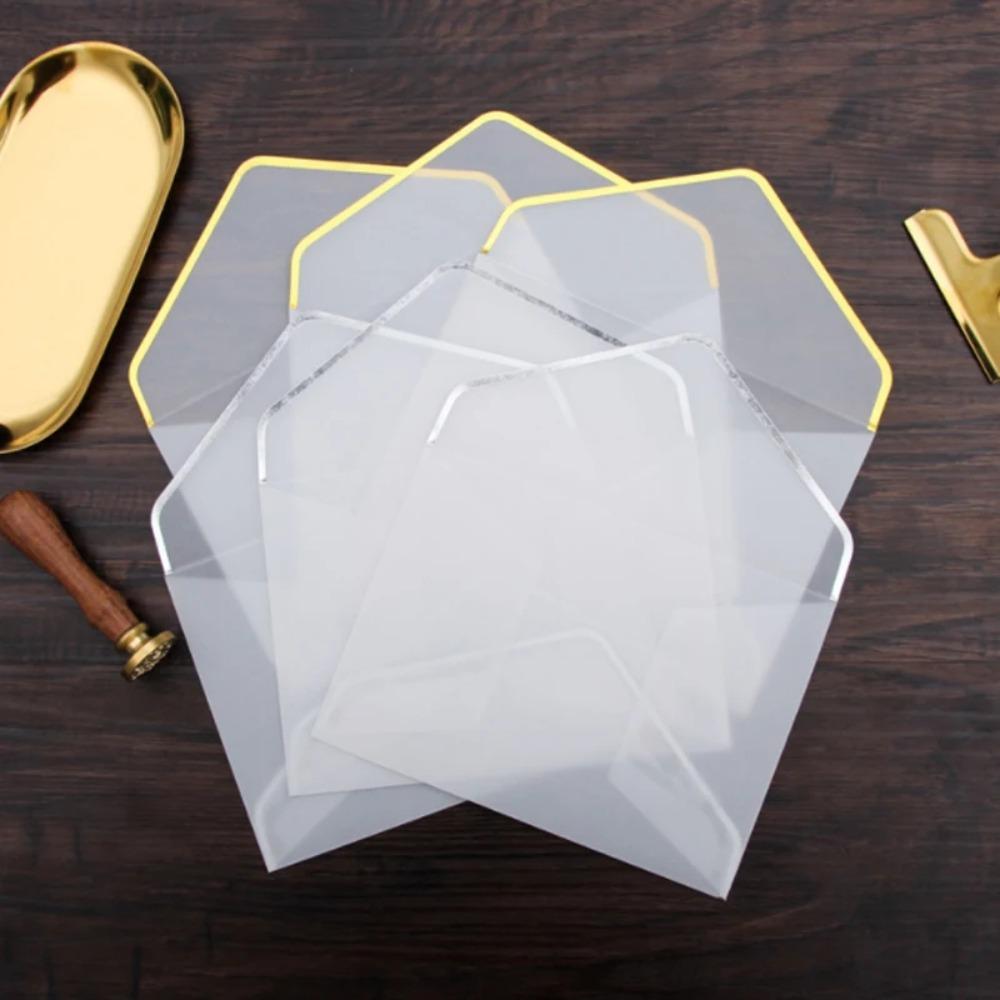 Sulfuric Acid Paper Hot Stamping Wedding Invitation Envelope Wood Pulp Paper Postcard