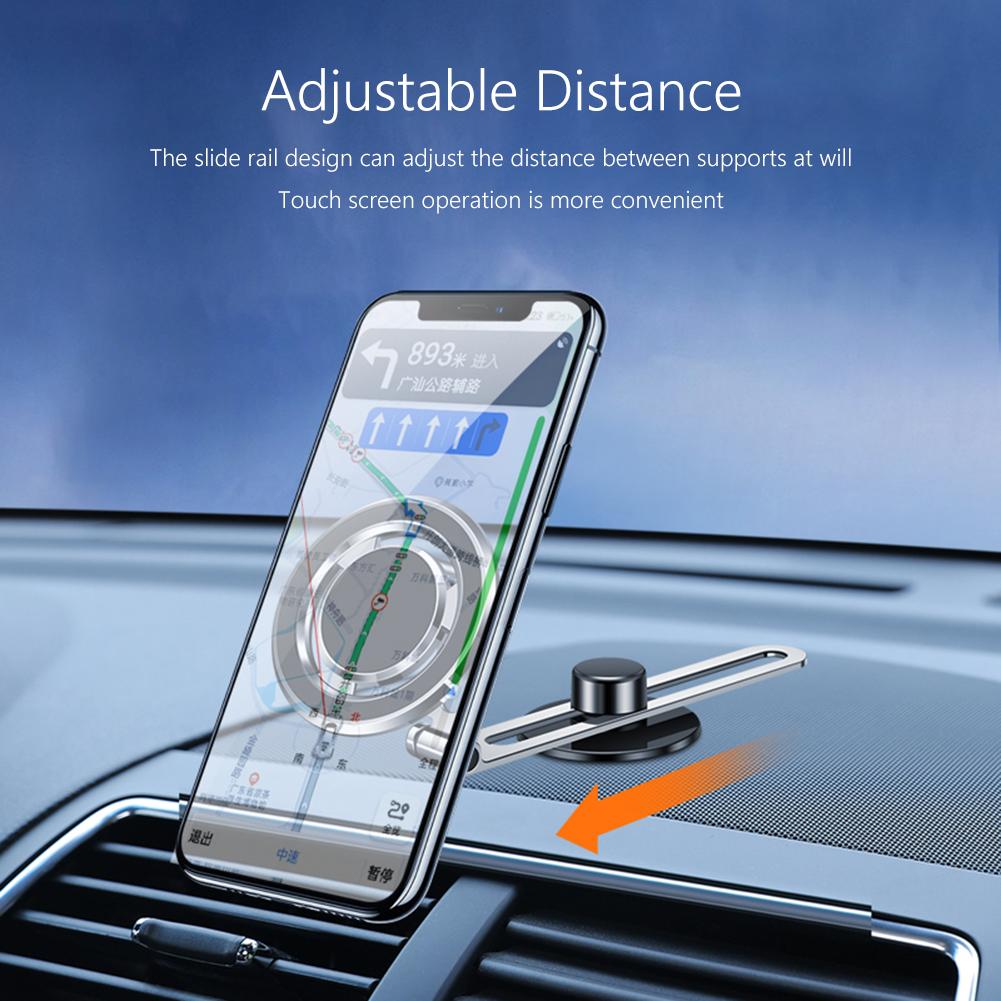 Invisible Magnetic Car Phone Mount Adjustable Foldable Magnetic Monitor Expansion Bracket Aluminum Alloy for Tesla Model 3/Y/X/S