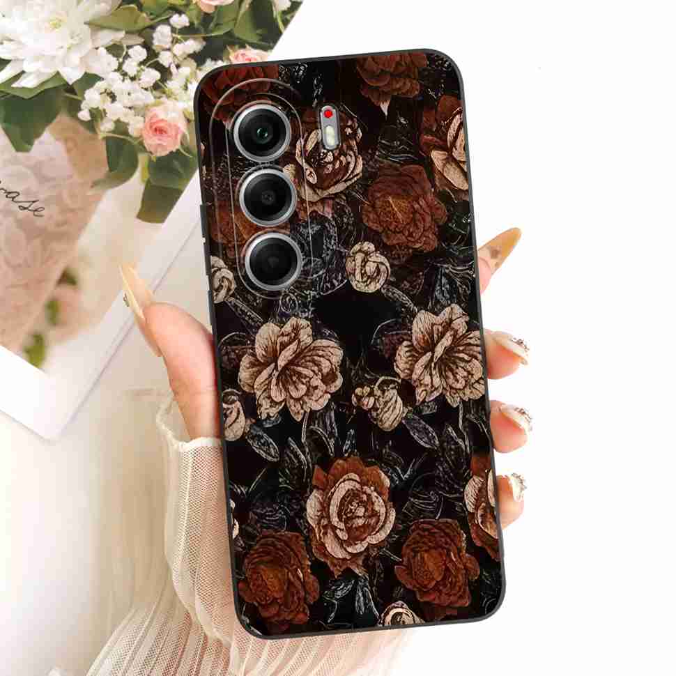 Casing For Tecno Camon 40 Pro 5G CM7 Fashion Flower Soft Silicone Cover For Tecno Camon40 Pro 40Pro Phone Cases Capa