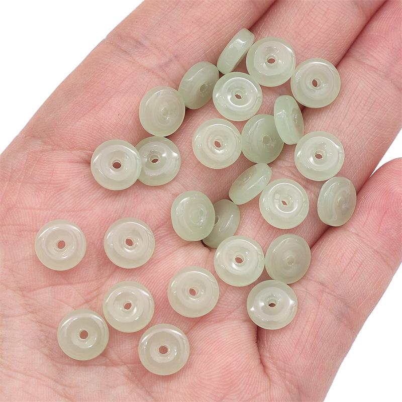 Imitation Jade Sicherheitsverschlussperlen für DIY Ohrringe, Armbänder und Halsketten