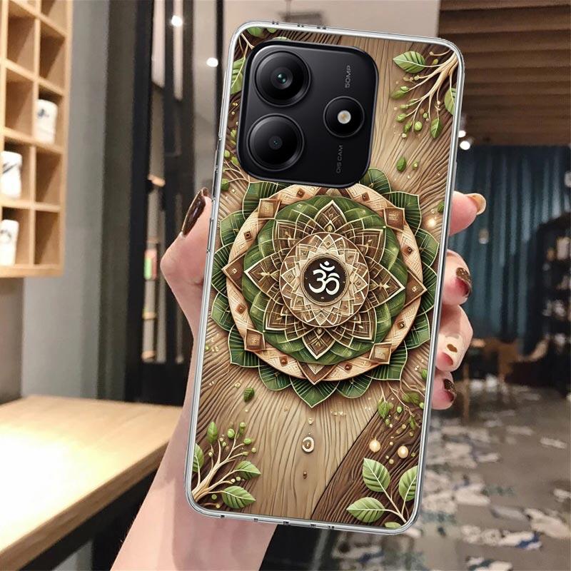 Mandala Chakra Insist Yoga Soft Phone Case For Xiaomi Redmi Note 14 14S 13 12S 12 11S 11 11E Pro Plus 11T 10S 10 9S 5G Pattern C
