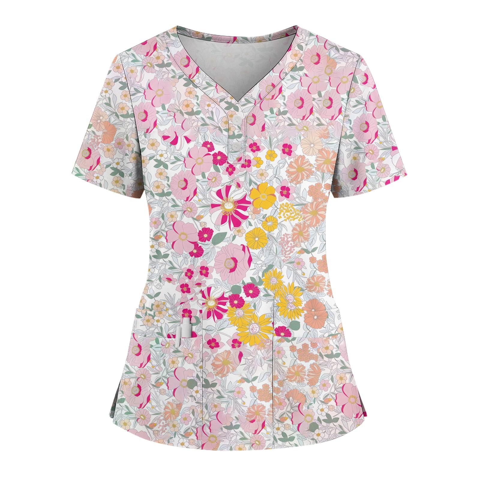 

Женская свободная футболка с коротким рукавом, модным геометрическим принтом, V-образным вырезом, застегивающаяся на пуговицы, с боковым разрезом S