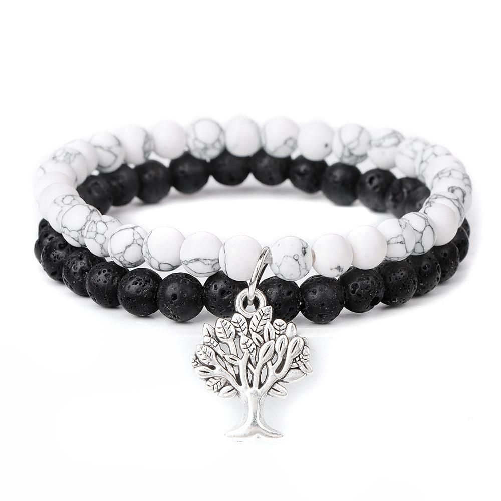 

JYL TS Bracelet Life Tree Two-Piece Set Brings Growth & Abundance Luck white pine volcano пучки синього кольору
